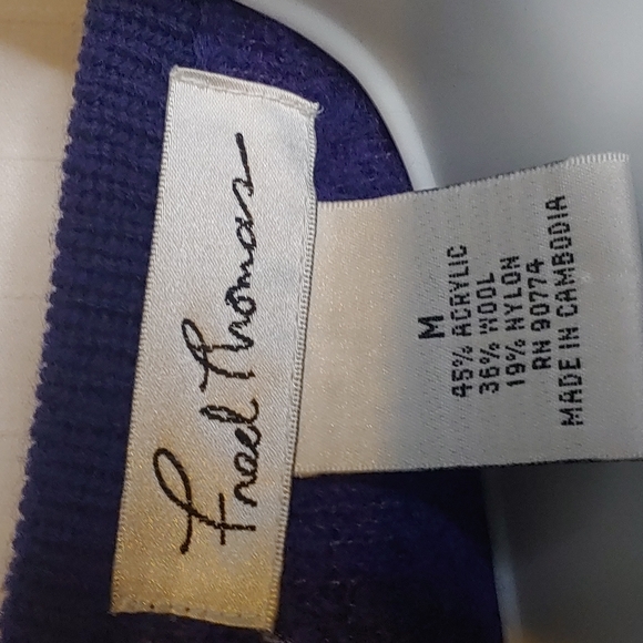 Fred Thomas Size Medium Purple Vest Women's So Soft Fall Cozy Cute Cheap - Picture 6 of 8